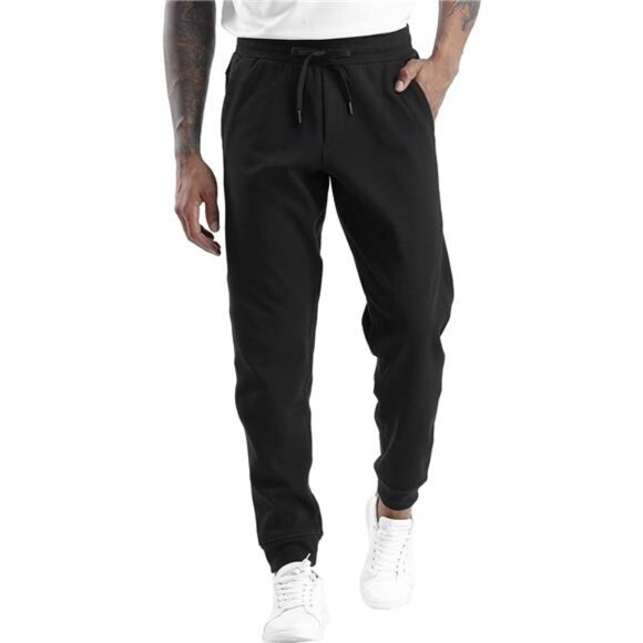 THE GYM PEOPLE Mens' Fleece Joggers Pants with Deep Pockets in Loose-fit Style - Picture 1 of 7